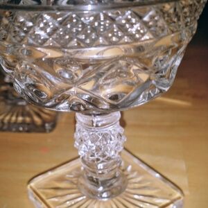 Crystal Clear Diamond-Cut Goblet